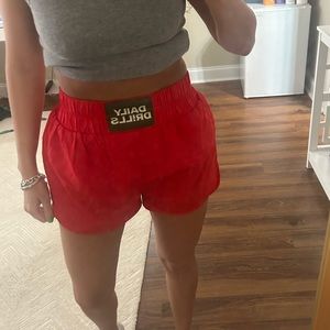 Daily drills red bubble shorts